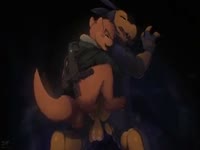 Furry incest lizard fucking his dad in the ass